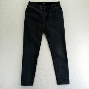 Curve Appeal Black High Rise Skinny Jeans Womens Size 8/29 Dark Wash Stretch